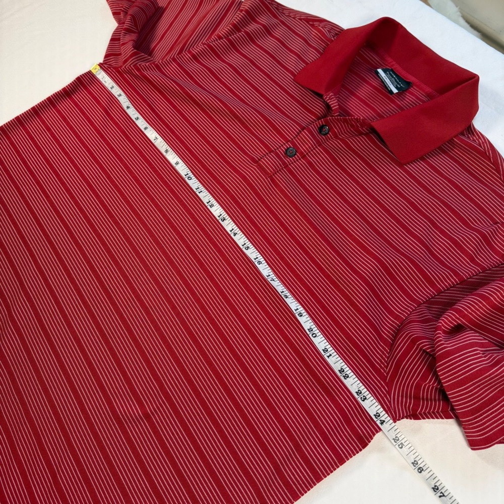 Nike Golf Dri-FIT Polo Shirt Mens XL Red Striped Short Sleeve Summer Dad College - Picture 6 of 11